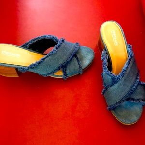 Denim Chunky Sandals Size 10
